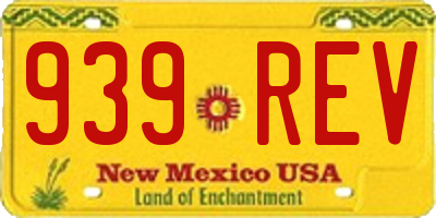 NM license plate 939REV