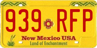 NM license plate 939RFP