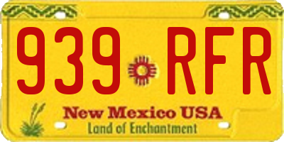 NM license plate 939RFR