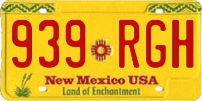 NM license plate 939RGH