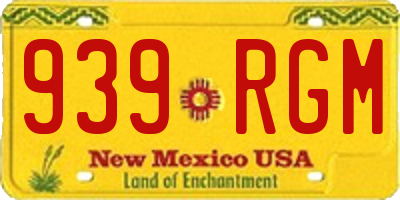 NM license plate 939RGM