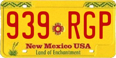 NM license plate 939RGP