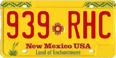 NM license plate 939RHC
