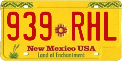 NM license plate 939RHL