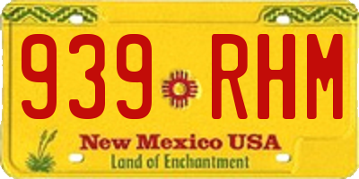 NM license plate 939RHM