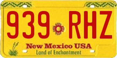 NM license plate 939RHZ