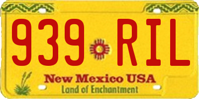 NM license plate 939RIL