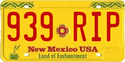 NM license plate 939RIP