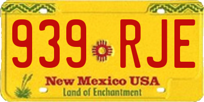 NM license plate 939RJE