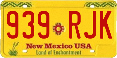 NM license plate 939RJK