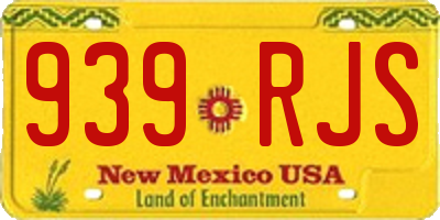 NM license plate 939RJS