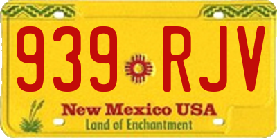 NM license plate 939RJV