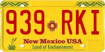 NM license plate 939RKI