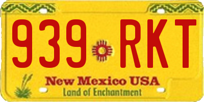 NM license plate 939RKT