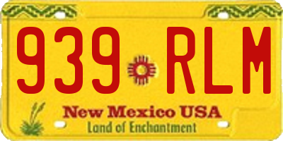 NM license plate 939RLM