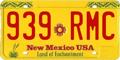 NM license plate 939RMC