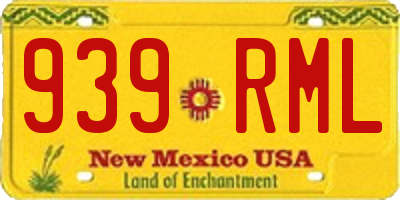 NM license plate 939RML