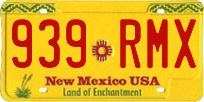 NM license plate 939RMX