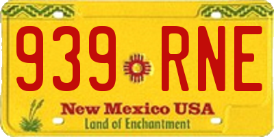 NM license plate 939RNE