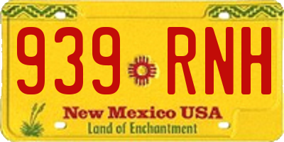 NM license plate 939RNH