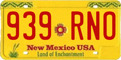 NM license plate 939RNO