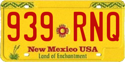 NM license plate 939RNQ