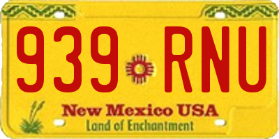NM license plate 939RNU