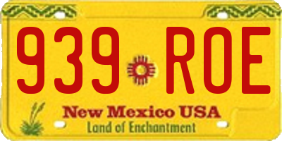 NM license plate 939ROE