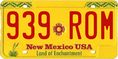 NM license plate 939ROM