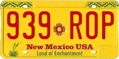 NM license plate 939ROP