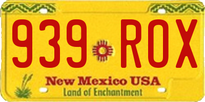NM license plate 939ROX