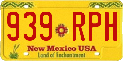 NM license plate 939RPH