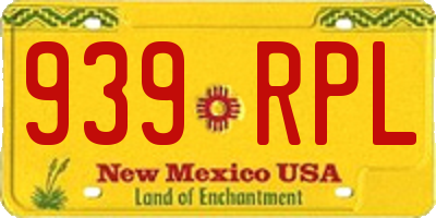 NM license plate 939RPL