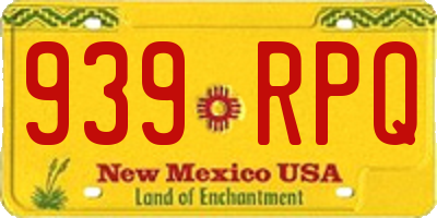 NM license plate 939RPQ