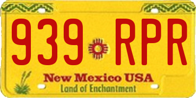 NM license plate 939RPR