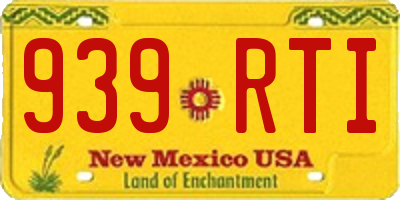 NM license plate 939RTI