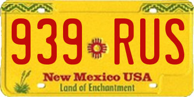 NM license plate 939RUS