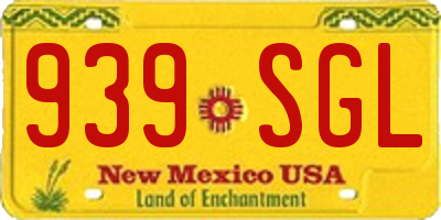NM license plate 939SGL