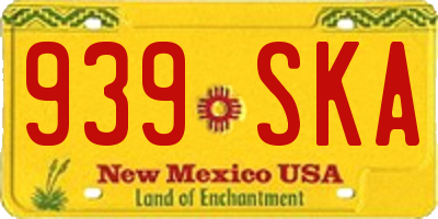 NM license plate 939SKA