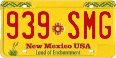 NM license plate 939SMG