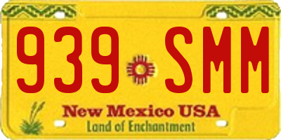NM license plate 939SMM