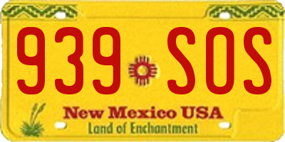 NM license plate 939SOS