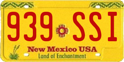 NM license plate 939SSI