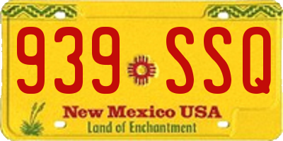 NM license plate 939SSQ
