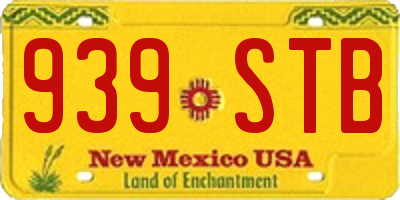 NM license plate 939STB