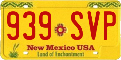 NM license plate 939SVP