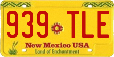 NM license plate 939TLE