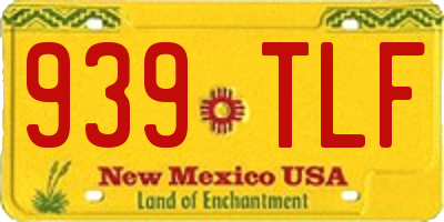 NM license plate 939TLF