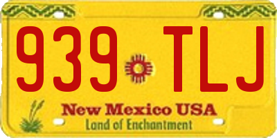 NM license plate 939TLJ