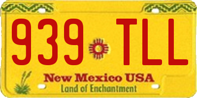 NM license plate 939TLL
